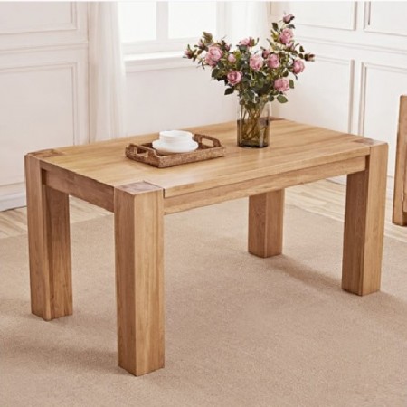 ChunKy Oak : Bàn Ăn Gổ Sồi - Chân Trụ - W1m6 ChunKy Oak : Bàn Ăn Gổ Sồi - Chân Trụ - W1m6